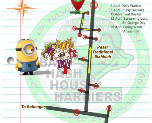 Bali Hash House Harries 2 Next Run Map