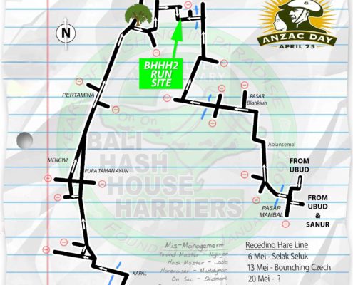 Bali Hash 2 Next Run Map #1318 Sobangan Sat 29-Apr-2017