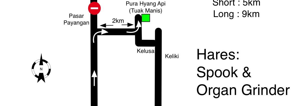 BHHH2 Next Run Map Run #1332 Hyang Api 29-July-17