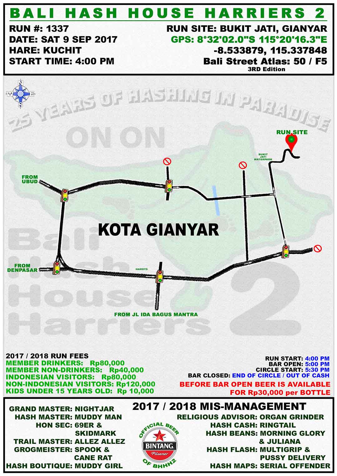 BHHH2 Run 1337 Bukit Jati Gianyar 9-Sep-17