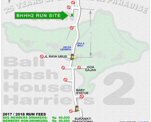 BHHH2 Next Run Map 149 St. Andrews Day Run @ Tegalalang