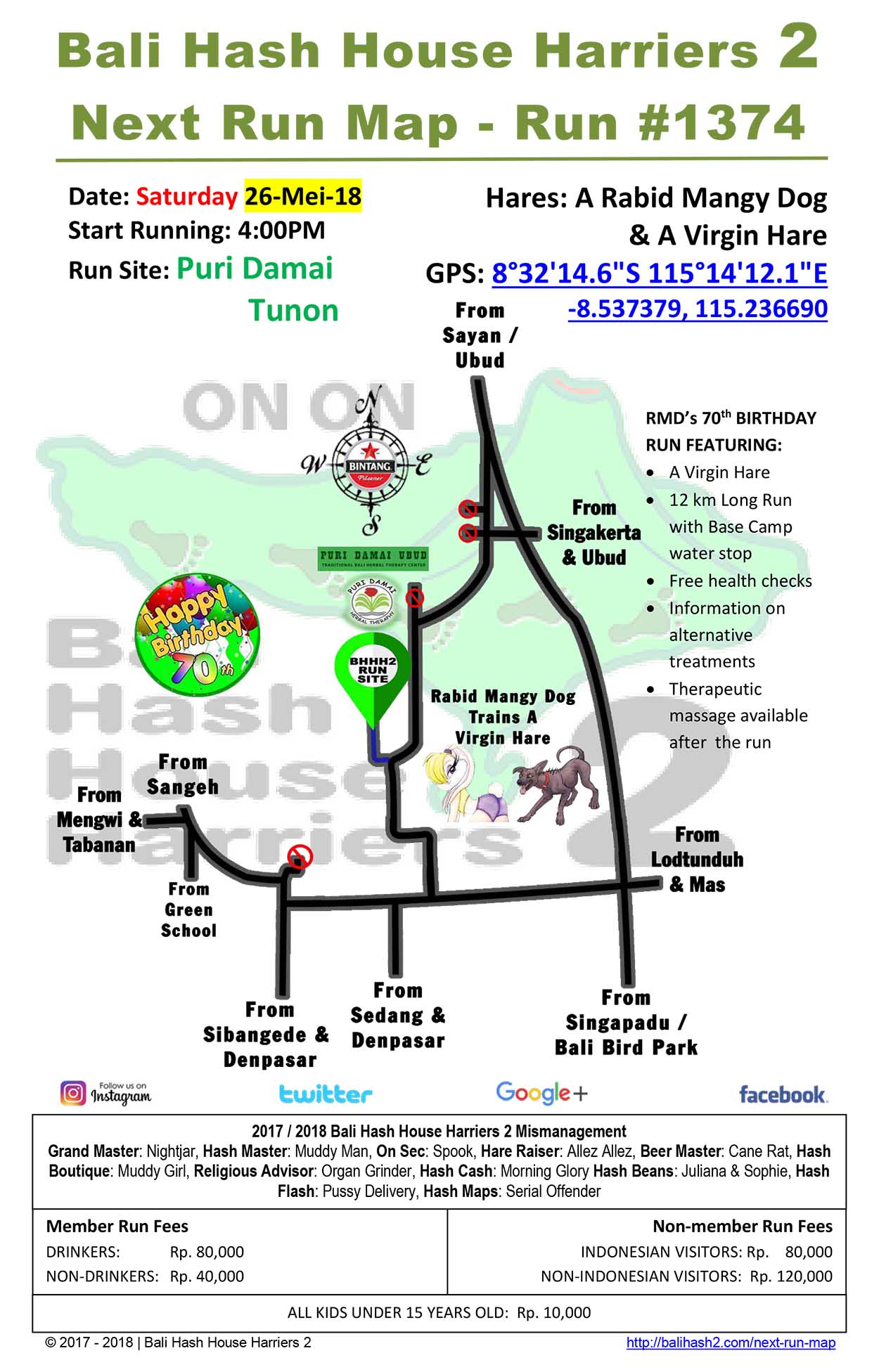 BHHH2 Next Run Map #1374 Puri Damai, Tunon 26-Mei-18