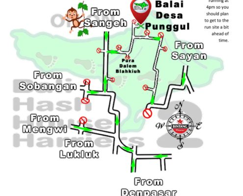Bali Hash House Harriers 2 BHHH2 Next Run Map For The Best Hash Runs In Bali