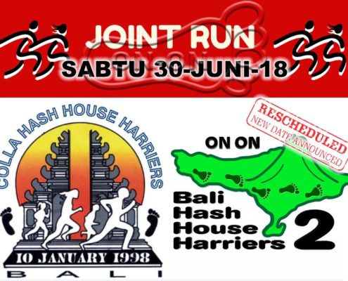 RESCHEDULED Join Us Bali Hash 2 Joint Run with Colla Hash Joint Run JUNE 30