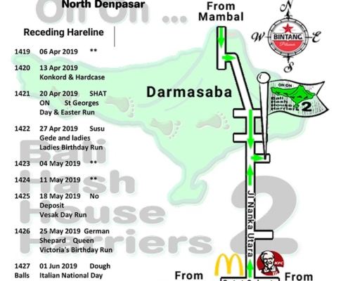 Bali Hash 2 Next Run Map #1418 Blusung, Darmasabah North Denpasar