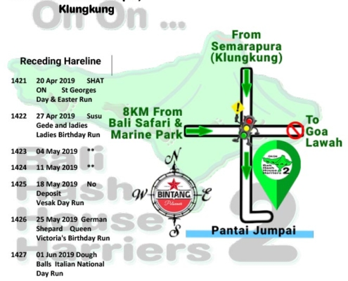 Bali Hash 2 Next Run Map #1420 Pantai Jumpai Klungkung