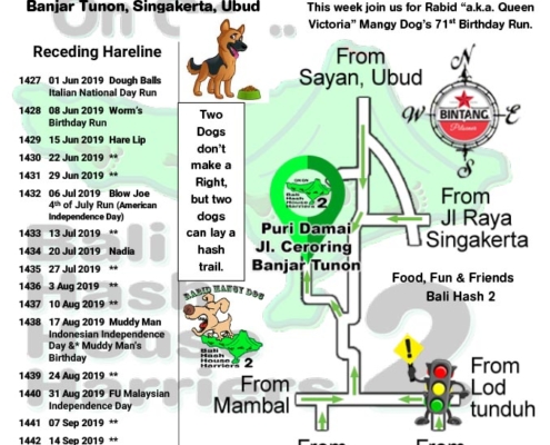 Bali Hash 2 Next Run Map #1426 Puri Damai Br Demayu