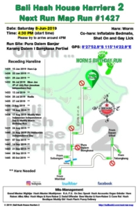 Bali Hash 2 Next Run Map #1428 Pura Dalem Banjar Karang Dalem I Bongkasa Pertiwi