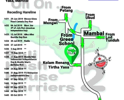 Bali Hash 2 Next Run Map #1430 Kolam Renang Tirtha Yasa Mambal