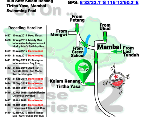 Bali Hash 2 Next Run Map #1436 Kolam Renang Tirtha Yasa Mambal