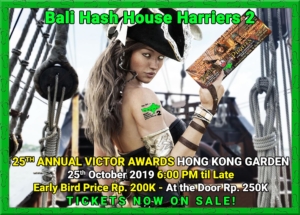 25th Annual Victor Awards 25th of October 2019 Bali Hash House Harriers 2