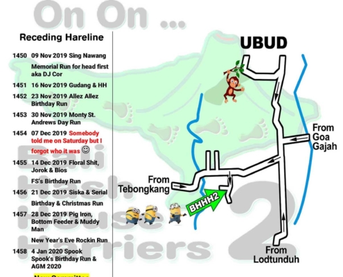 Bali Hash 2 Next Run Map #1449 Nyuh Kuning Ubud