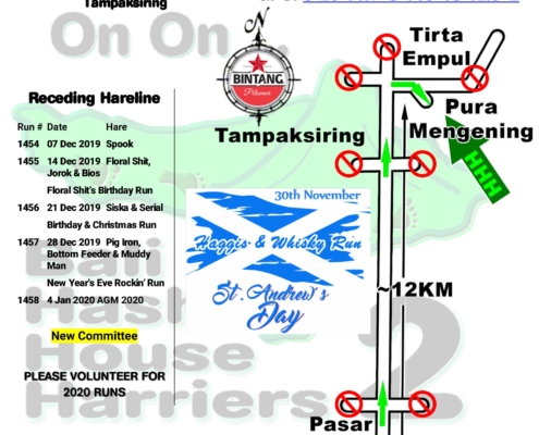 Bali Hash 2 Next Run Map #1453 Pura Mengening Tampaksiring