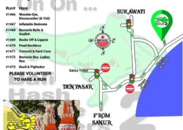 Bali Hash 2 Next Run Map #1465 Sukawati South Close to Rangkan