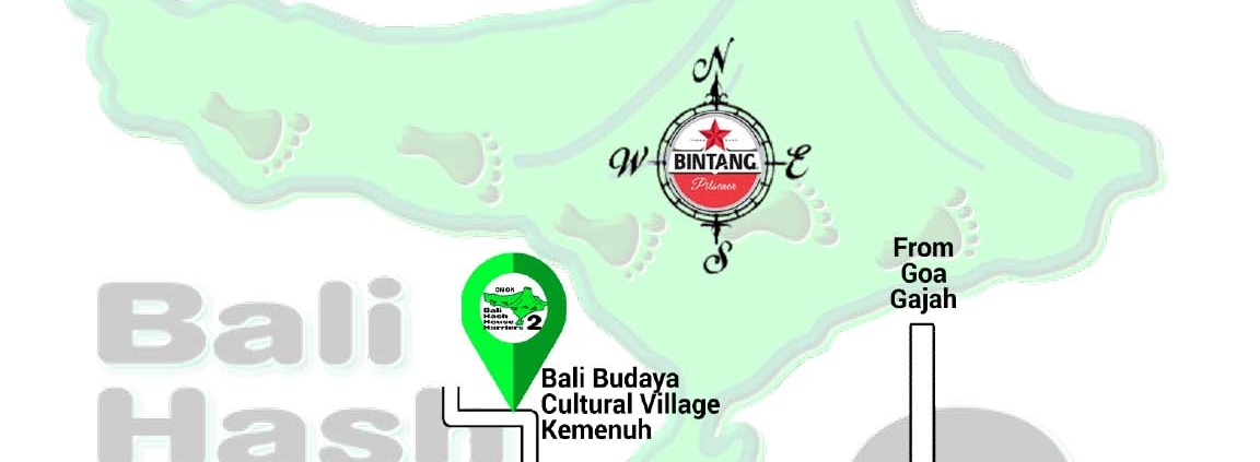 Bali Hash 2 Next Run Map #1470 Bali Budaya Cultural Village Kemenuh
