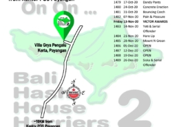 Bali Hash 2 Next Run Map #1478 Villa Grya Pengalu, Kerta, Payangan