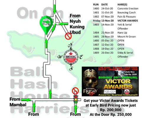 Bali Hash 2 Next Run Map #1479 Br Demanyu Tunon
