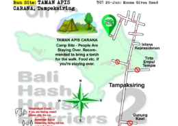 Bali Hash 2 Next Run Map #1497 TAMAN APIS CARANA Tampaksiring 29-May-21