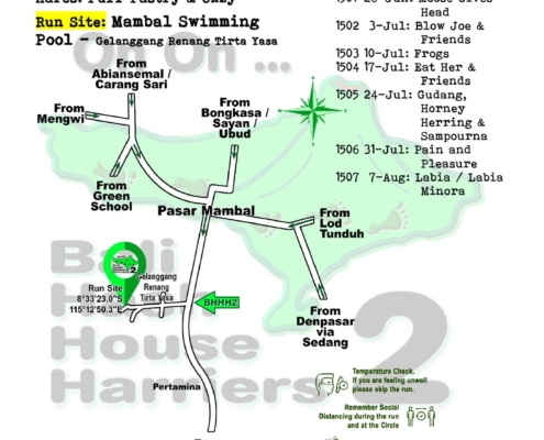 Bali Hash 2 Next Run Map #1499 Mambal Swimming Pool