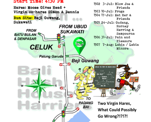 Bali Hash 2 Next Run Map #1501 Beji Guwang Sukawat