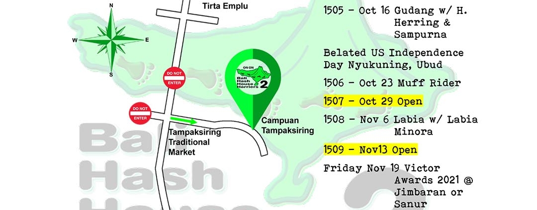 Bali Hash 2 Next Run Map #1502 Campuan Tampaksiring