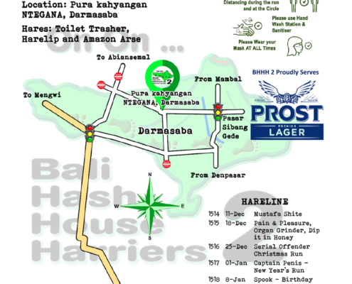 Bali Hash 2 Next Run Map #1512 Pura kahyangan NTEGANA Darmasaba Sat 4-Dec-21