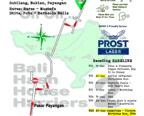 Bali Hash 2 Next Run Map #1513 Bukian Payangan Sat 11-Dec-21