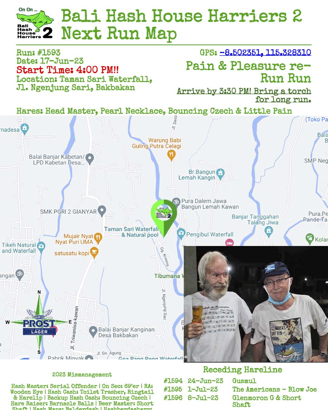 Bali Hash 2 Next Run Map - #1593 - Taman Sari Waterfall, Jl. Ngenjung Sari, Bakbakan
